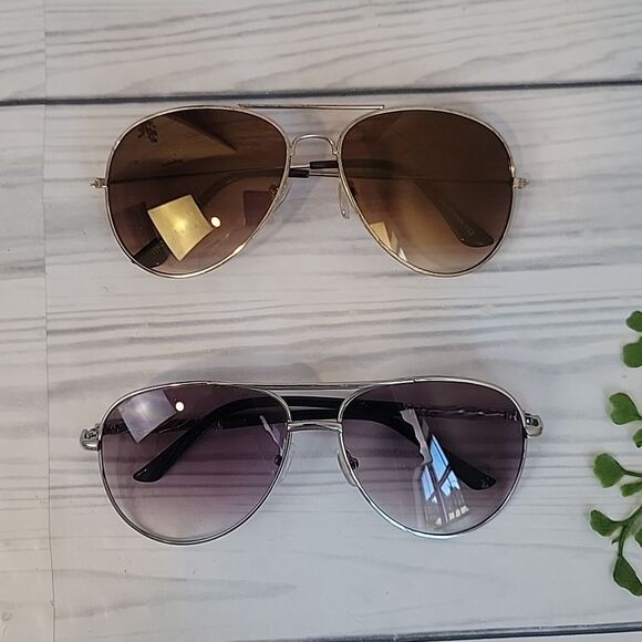 Stylish Aviator Sunglasses Set Of 2 Unbranded Small Size - Picture 9 of 9